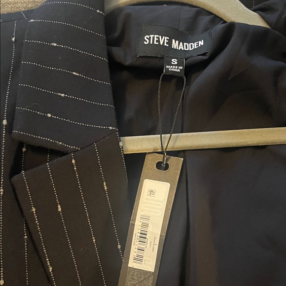 Steve Madden Navy Striped Blazer - Picture 3 of 4